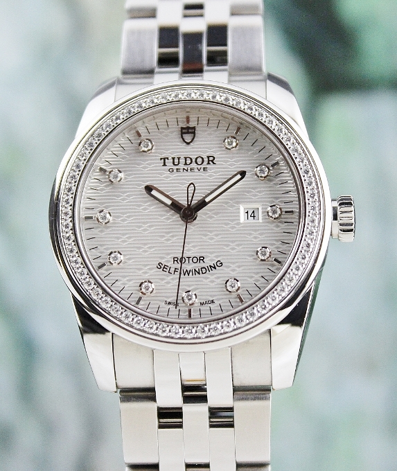 (image for) LIKE NEW UNPOLISHED TUDOR GLAMOUR DATE STAINLESS STEEL AUTOMATIC WATCH / 53020